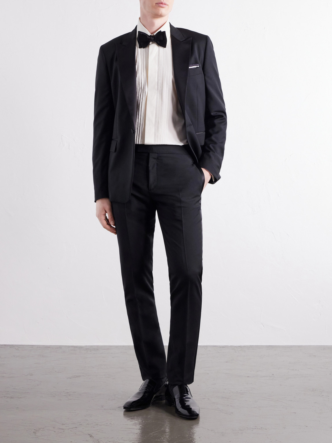 Straight-Leg Satin-Trimmed Wool And Mohair-Blend Tuxedo Trousers