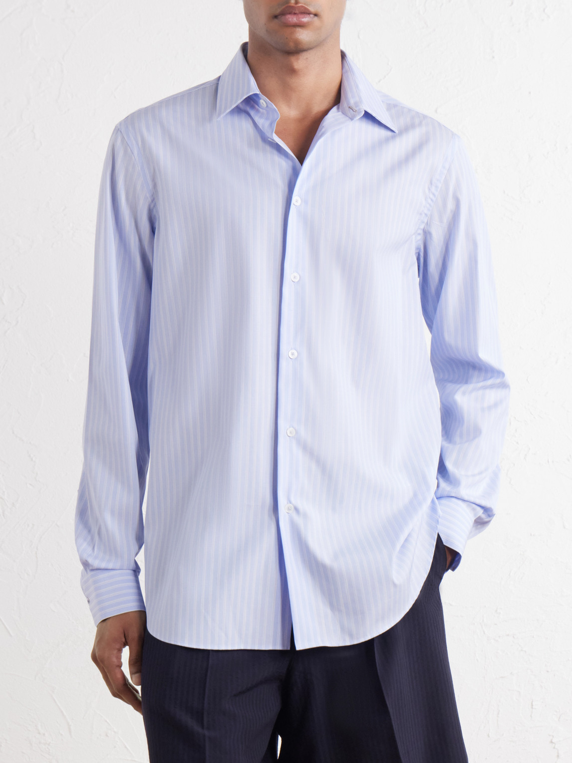Striped Cotton-Poplin Shirt