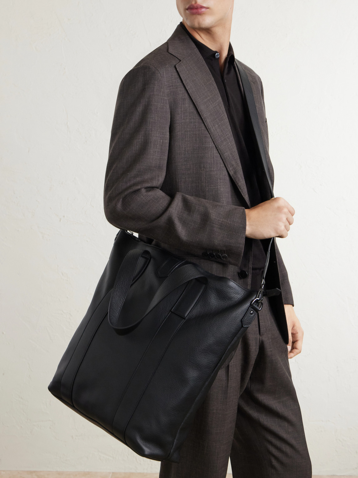Canali Full-Grain Leather Tote - Men | Thumbnail 3 Canali Full-Grain Leather Tote - Men | Thumbnail 3