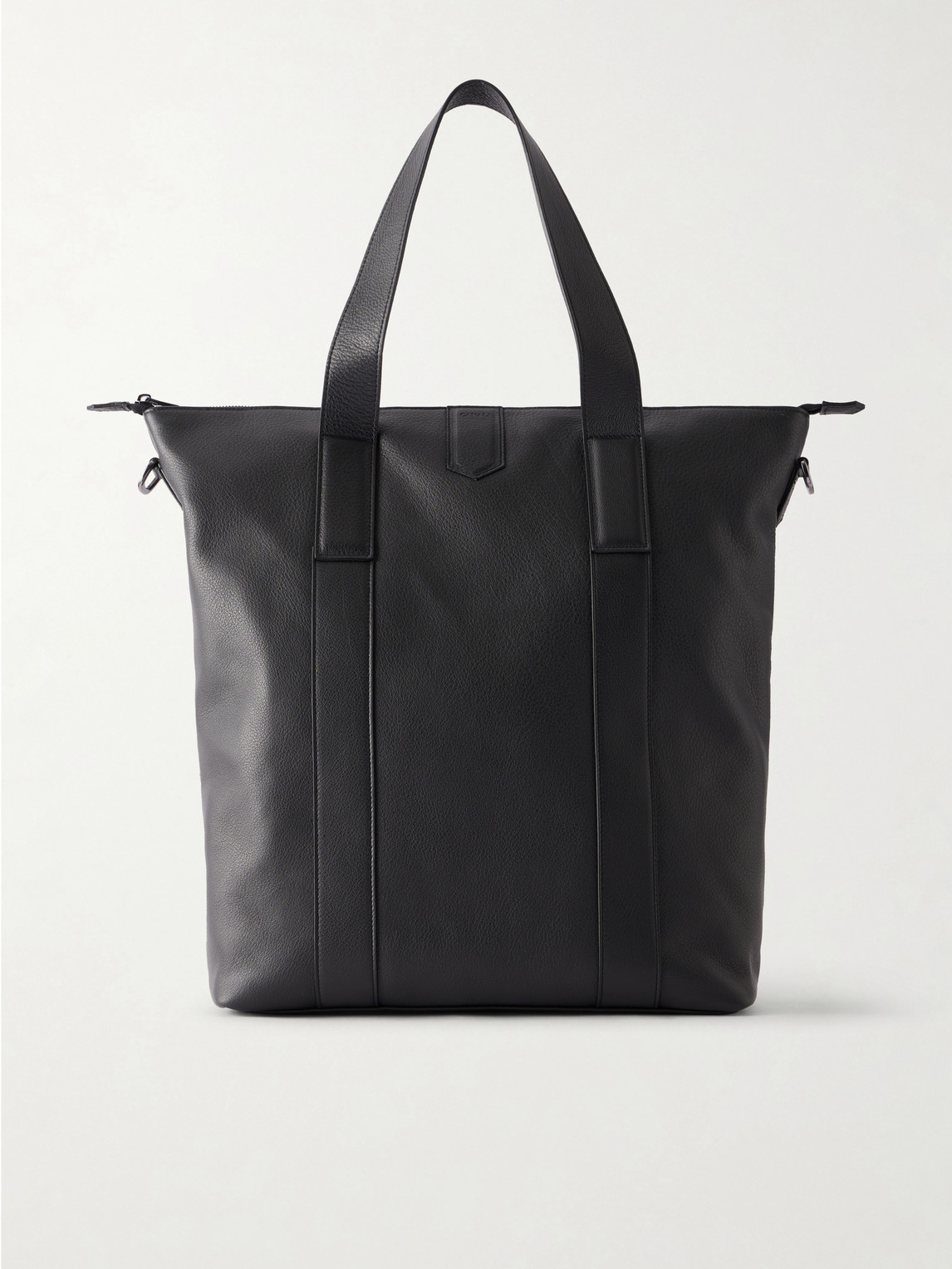 Canali Full-grain Leather Backpack In Pink