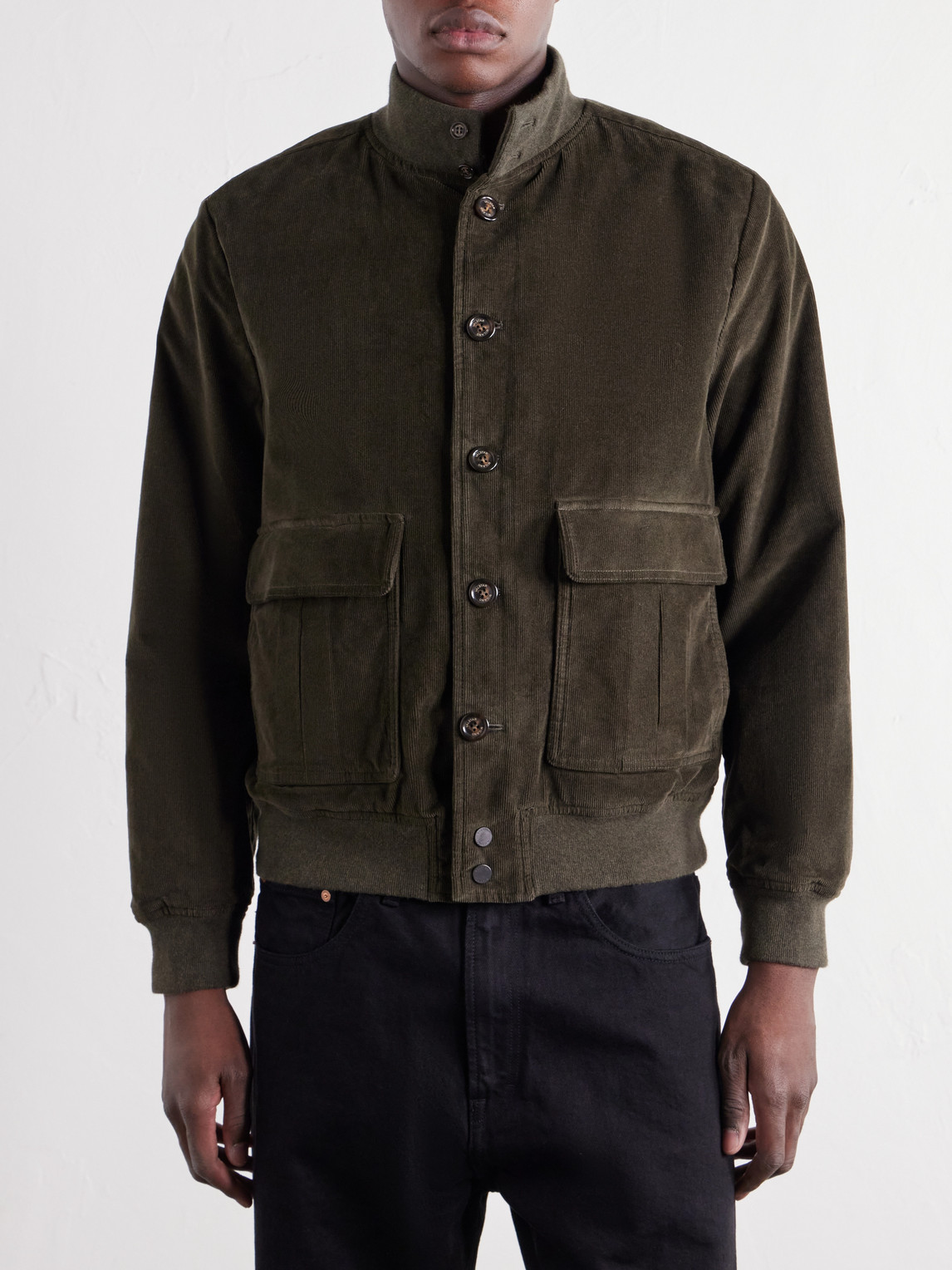 Valstarino Cotton-Blend Corduroy Bomber Jacket
