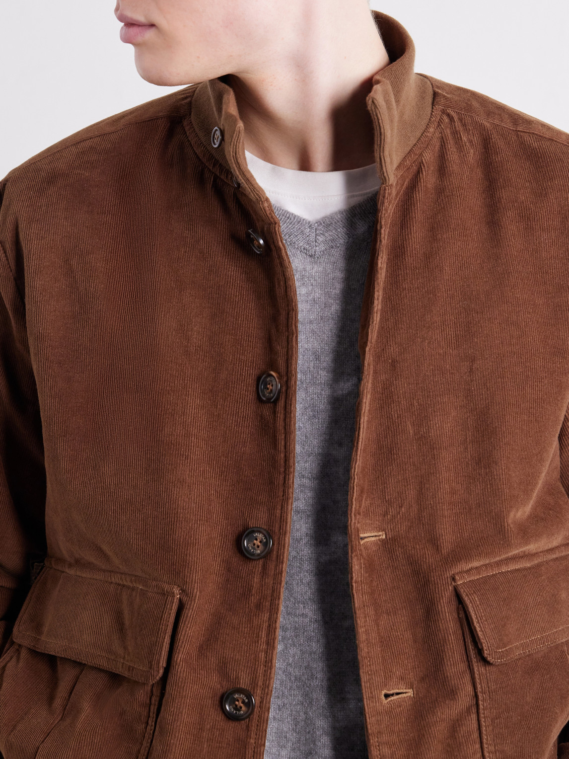 Valstarino Cotton-Blend Corduroy Bomber Jacket