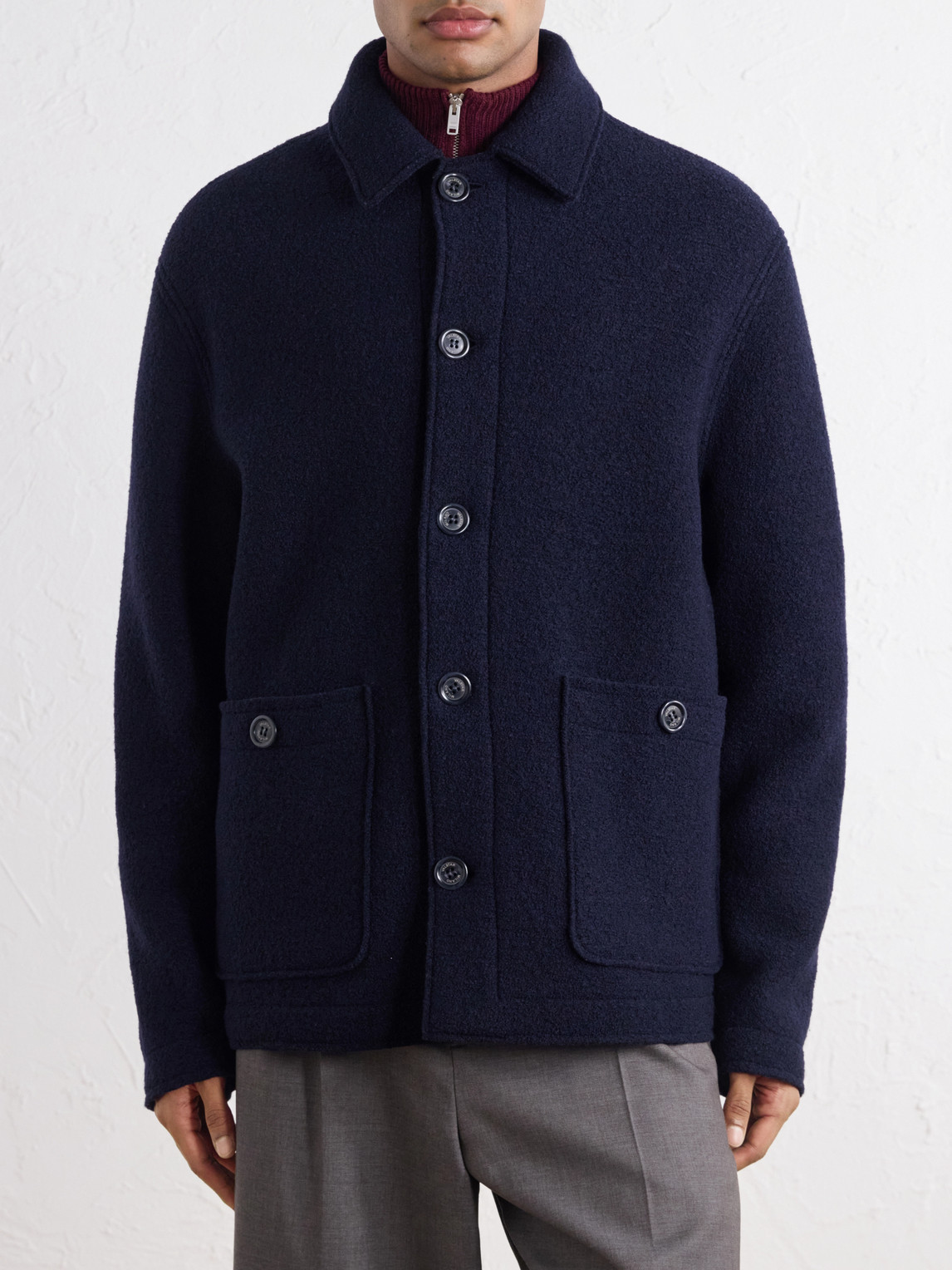 Virgin Wool-Bouclé Jacket