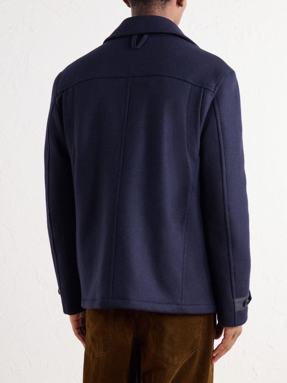 Ben Padded Wool-Blend Felt Peacoat