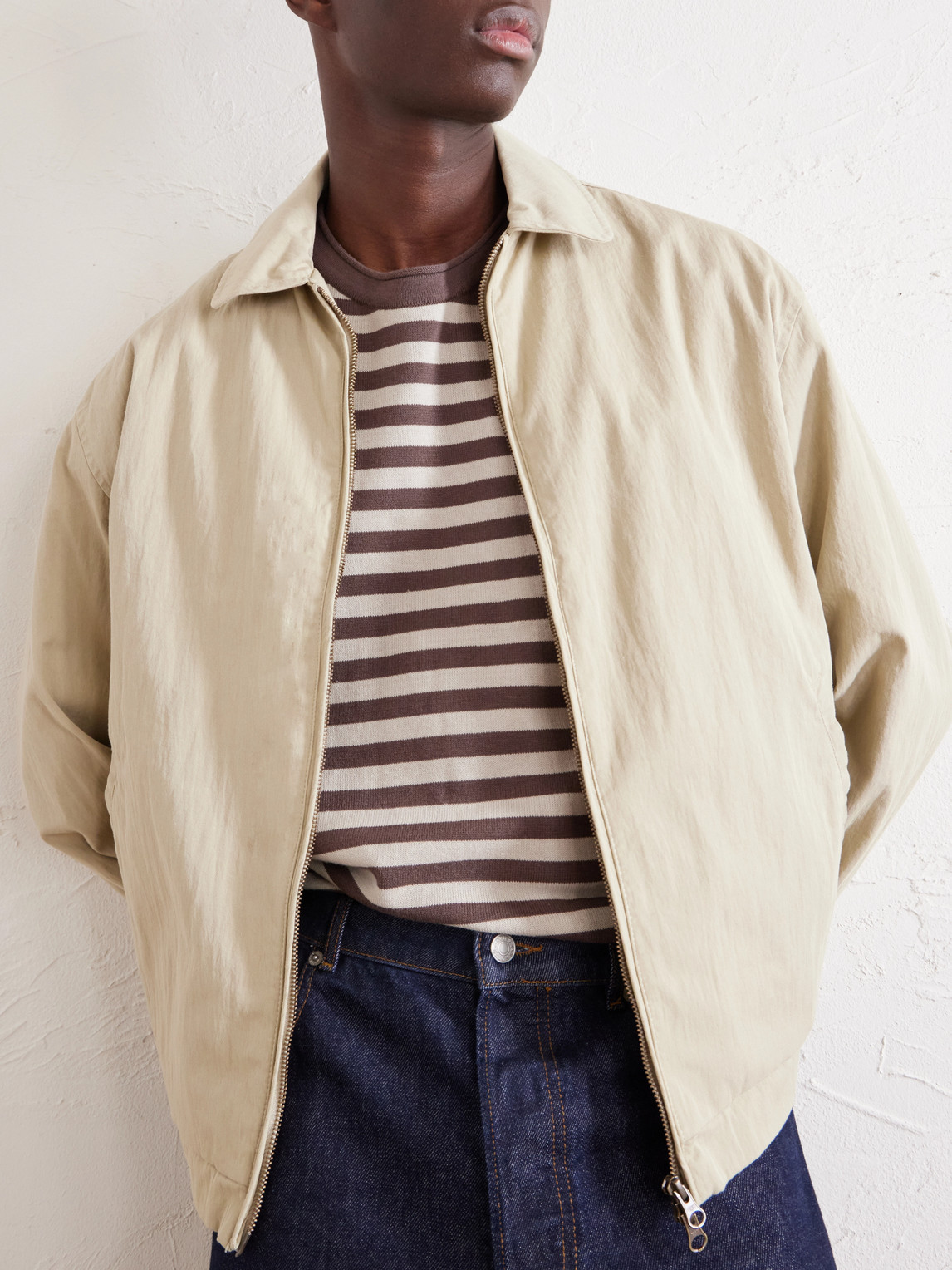 Striped Cotton-Blend T-Shirt
