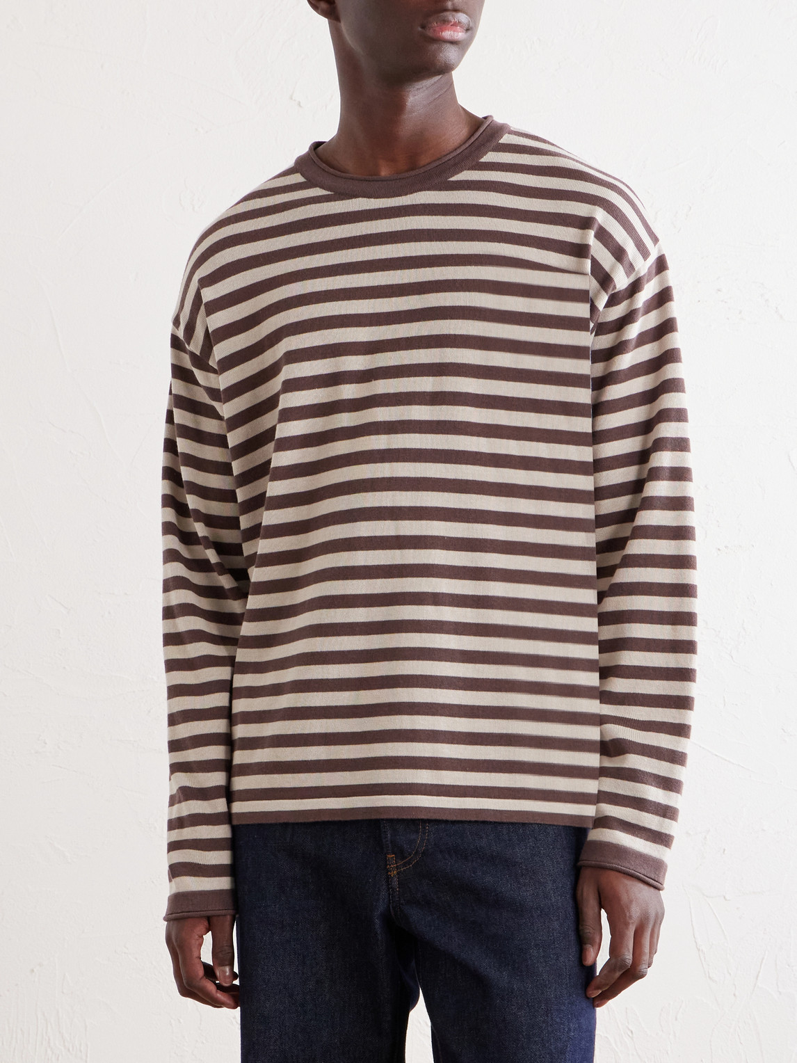Striped Cotton-Blend T-Shirt
