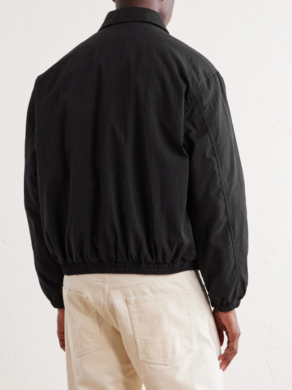 Cotton-Blend Blouson Jacket