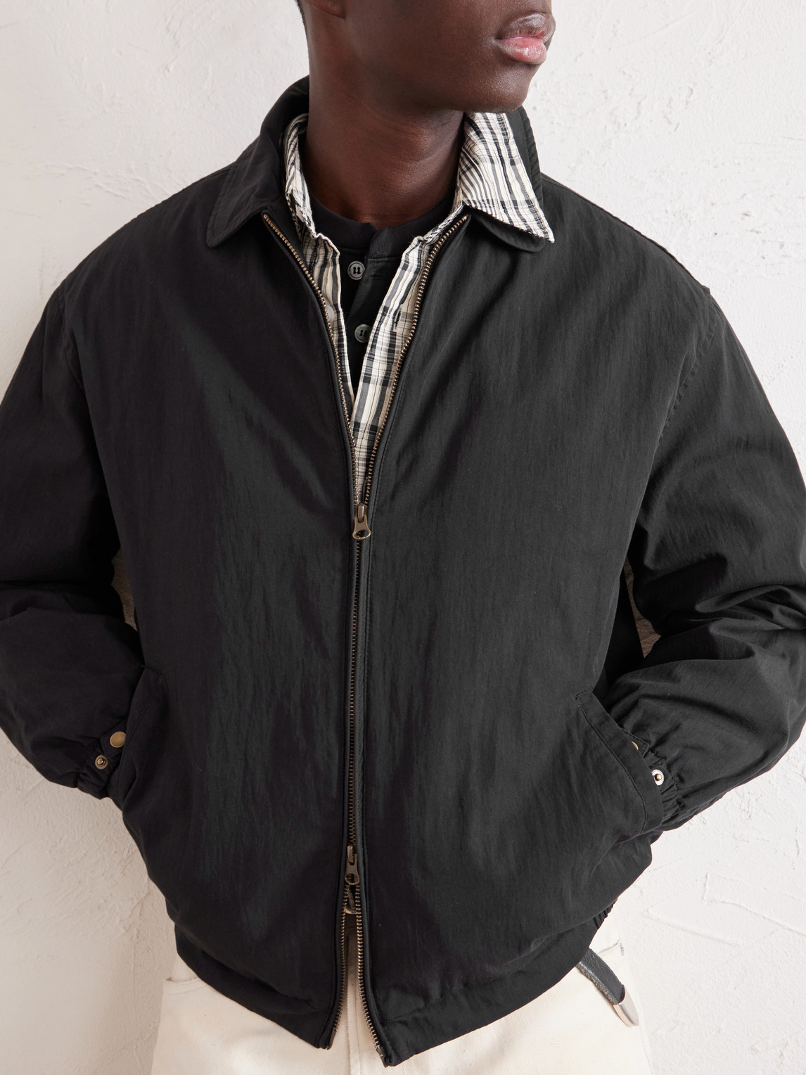Cotton-Blend Blouson Jacket
