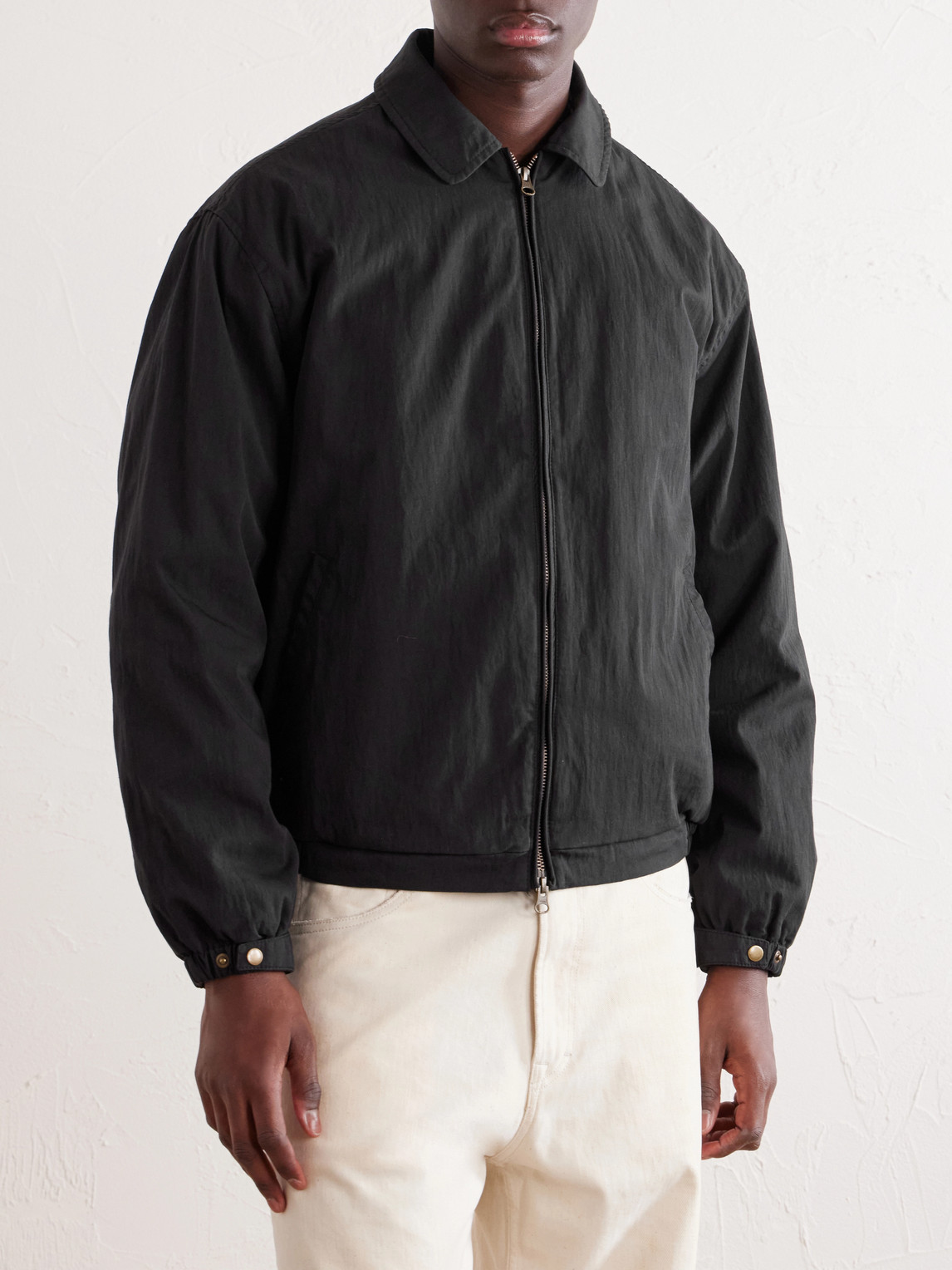 Cotton-Blend Blouson Jacket