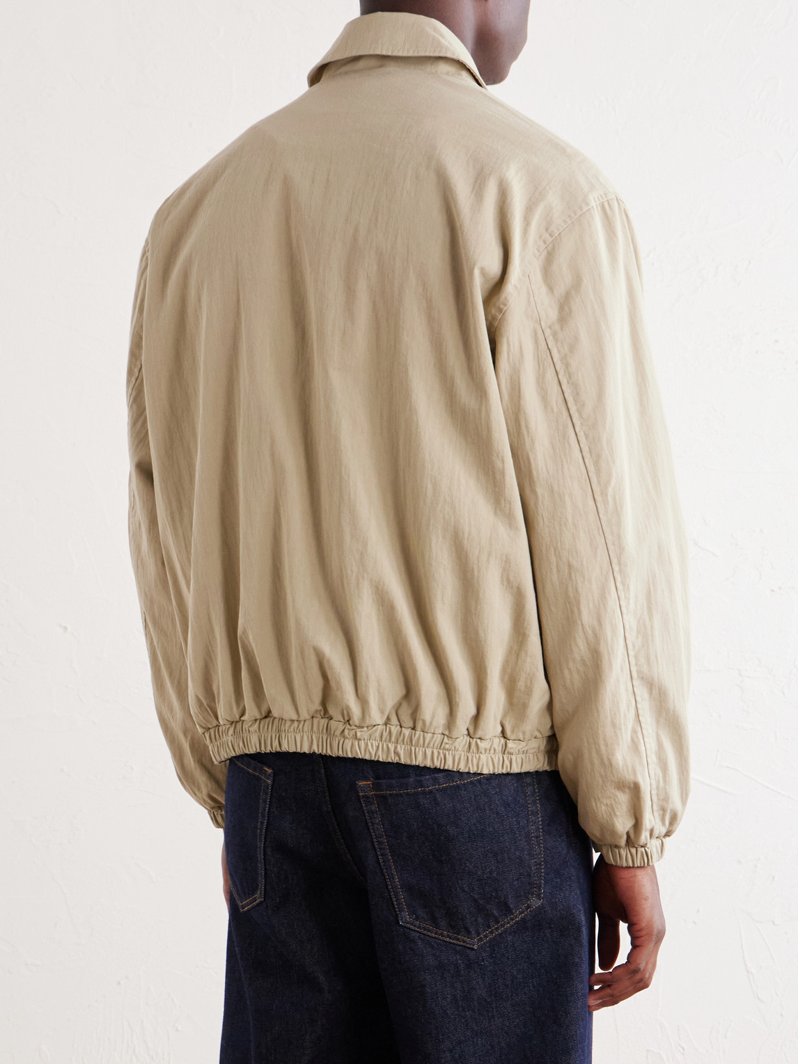 Cotton-Blend Blouson Jacket