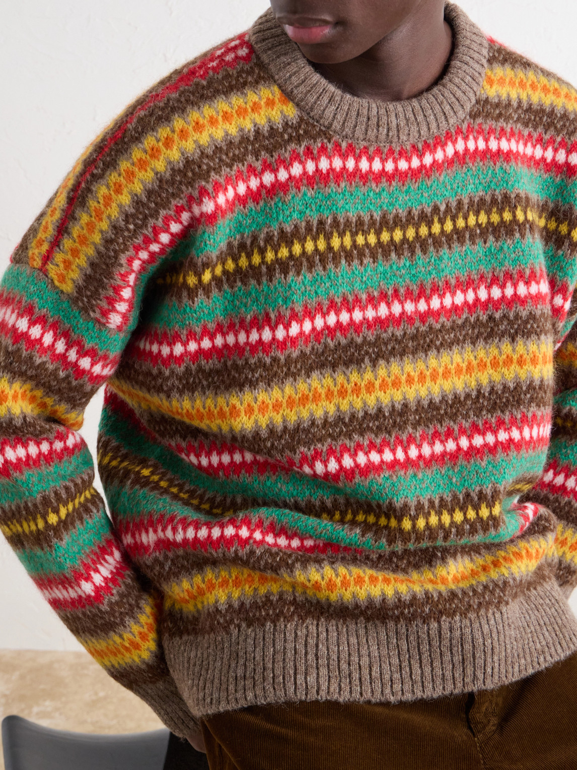 Fair Isle Alpaca-Blend Intarsia Sweater