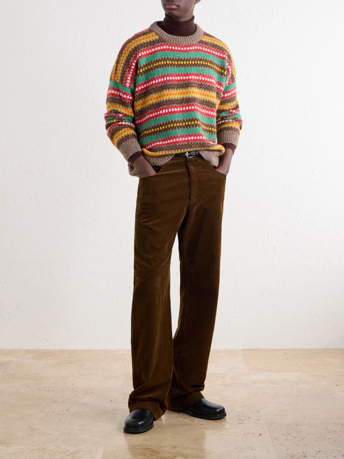 Fair Isle Alpaca-Blend Intarsia Sweater