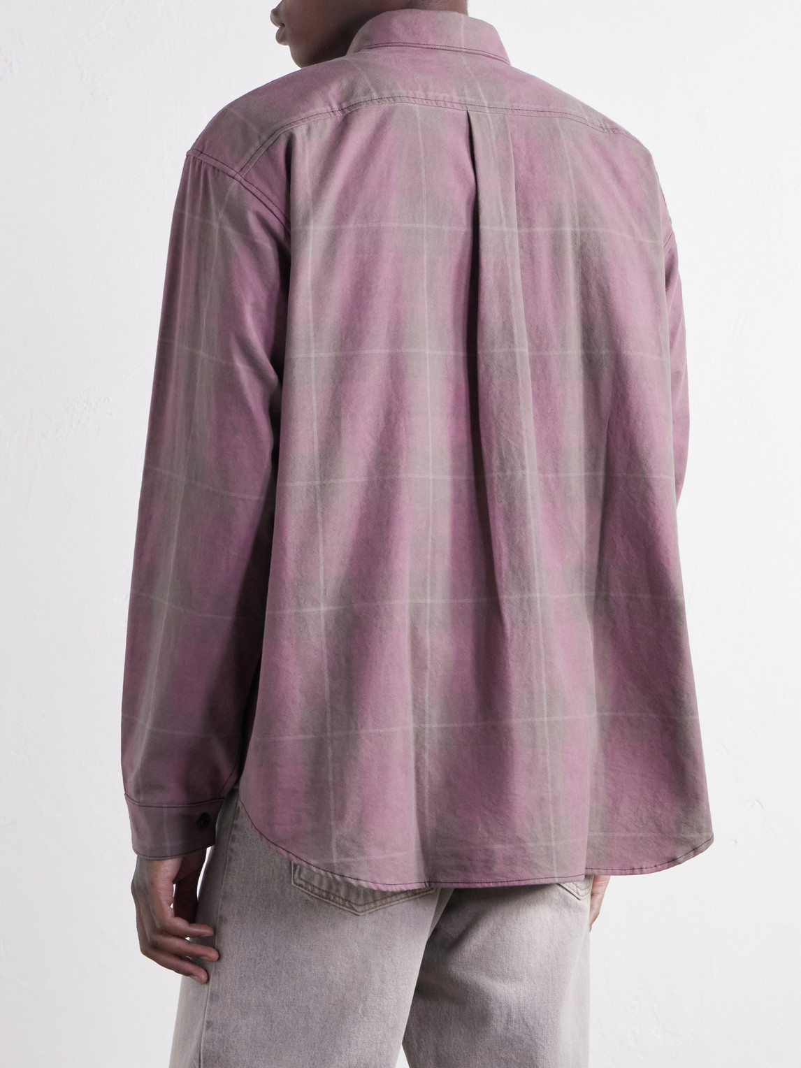 Double Pocket Checked Cotton Shirt