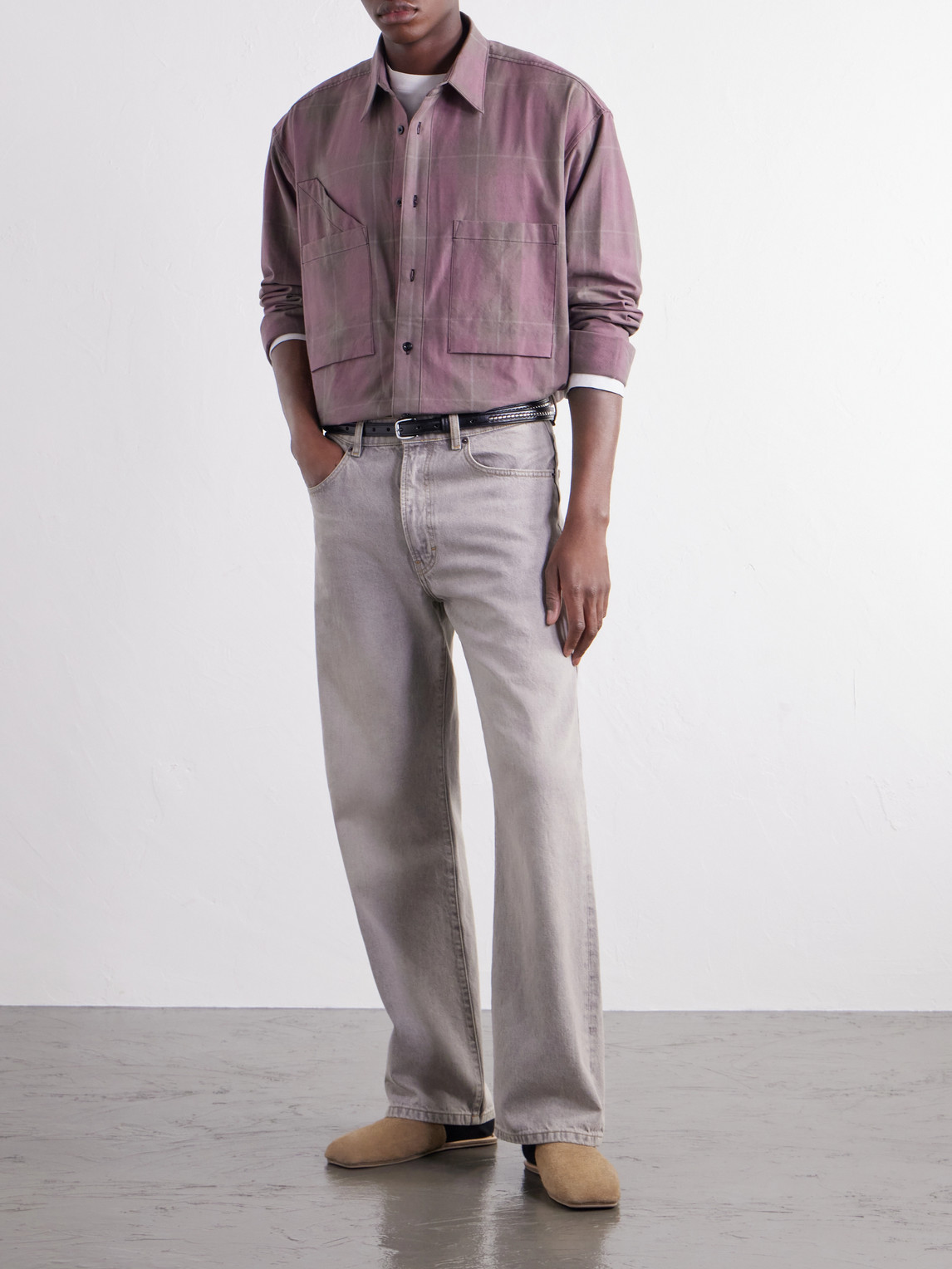 Double Pocket Checked Cotton Shirt