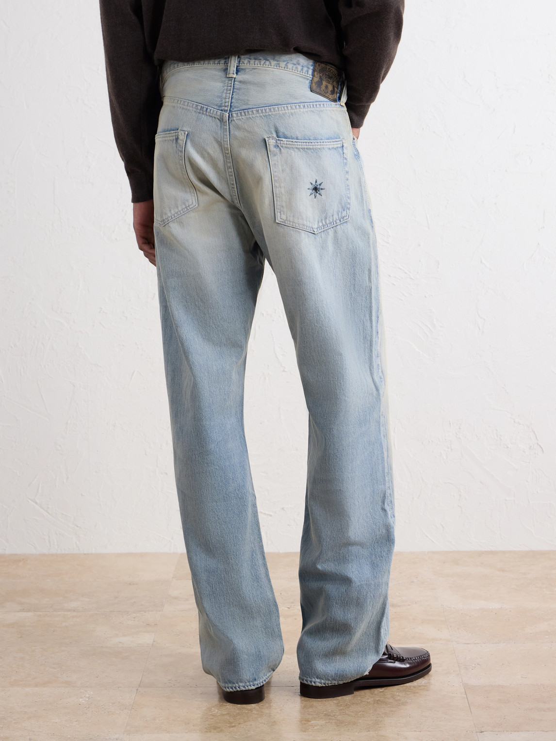 Straight-Leg Distressed Jeans