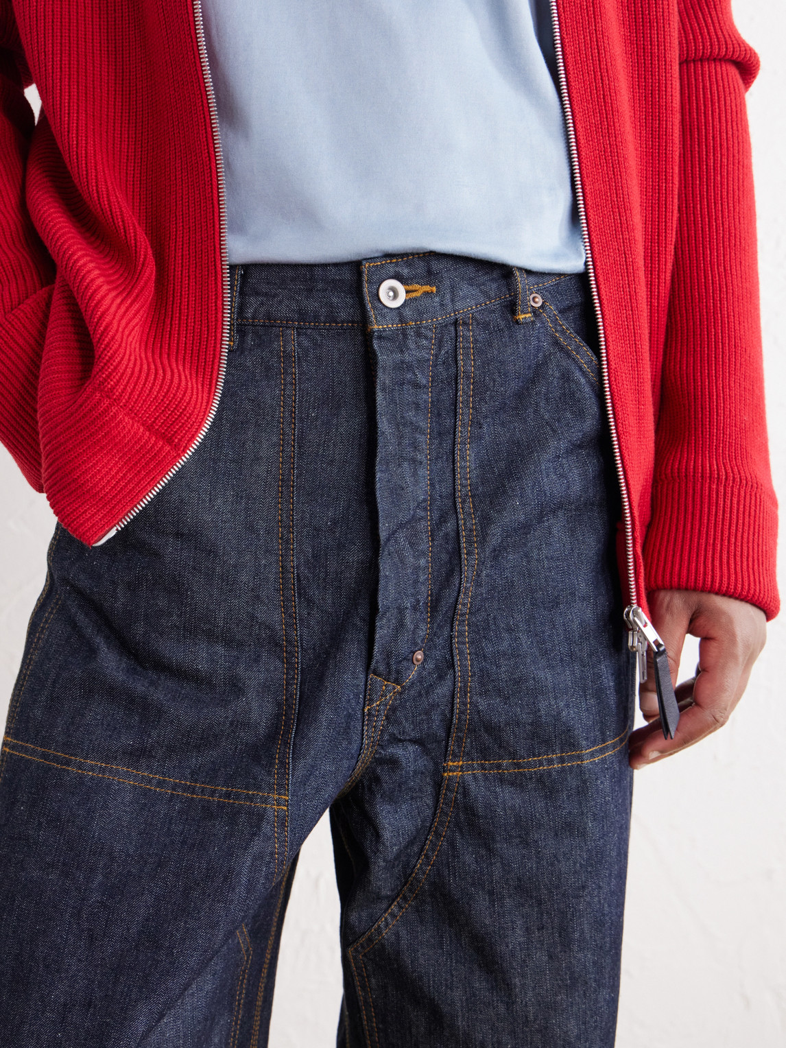 Double-Knee Wide-Leg Jeans