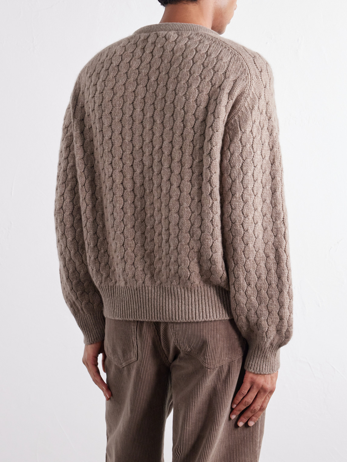 Cable-Knit Cashmere And Wool-Blend Sweater