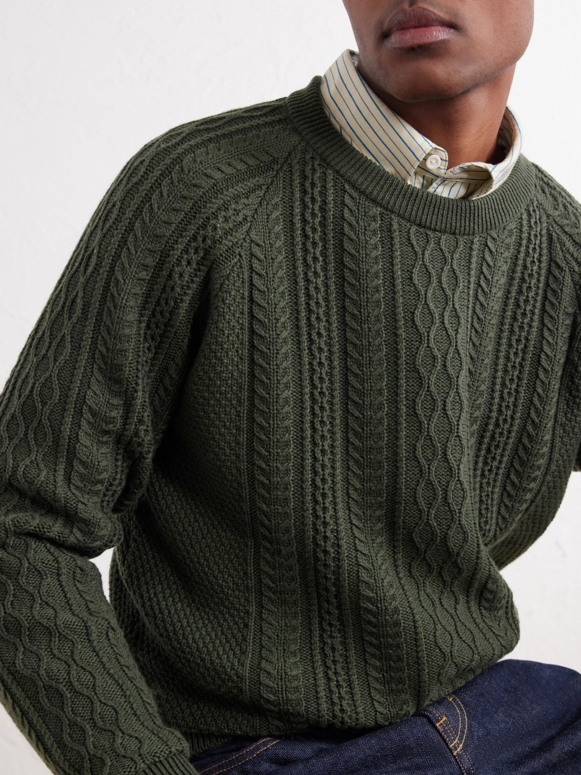 Maytime Cable-Knit Cashmere-Blend Sweater
