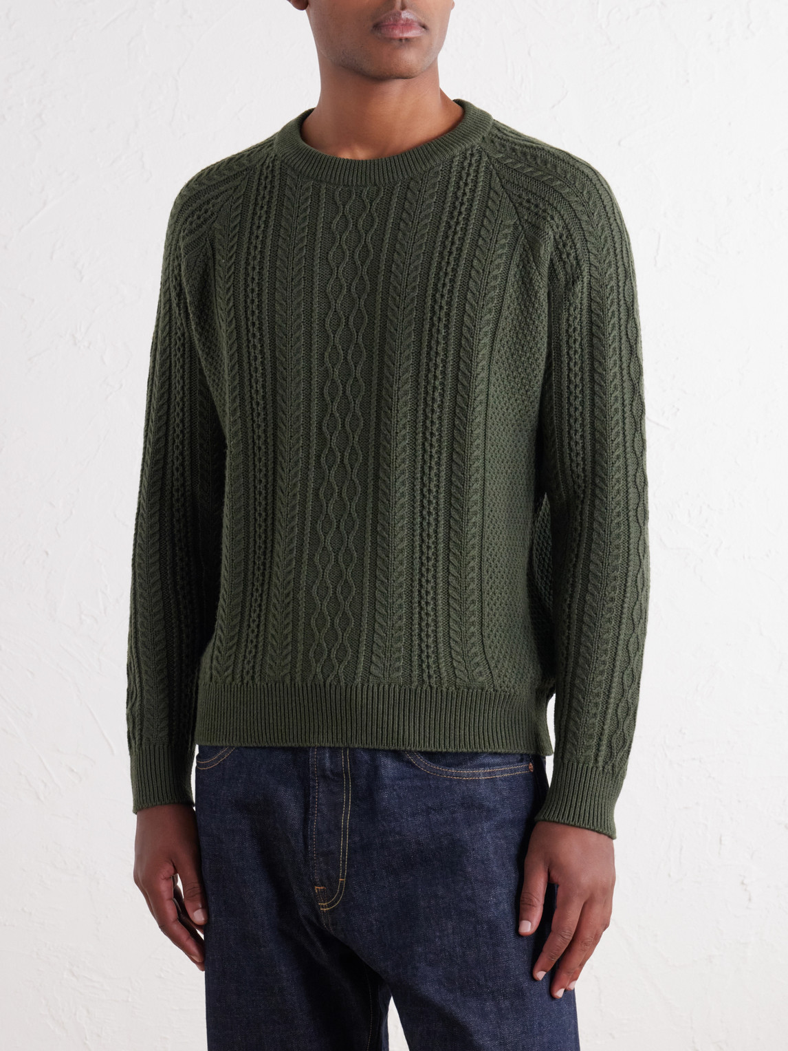 Maytime Cable-Knit Cashmere-Blend Sweater