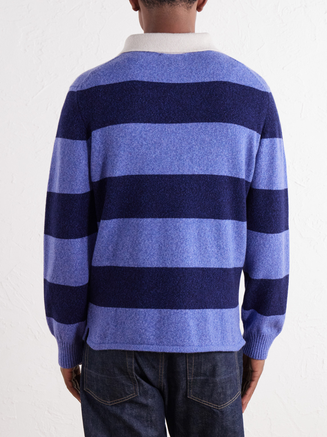 Hooped Cashmere Rugby Sweater