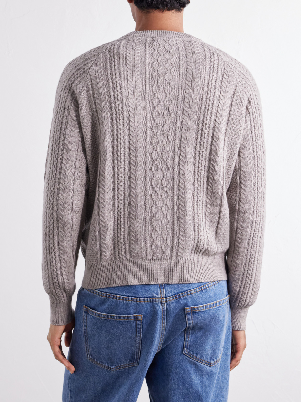 Maytime Cable-Knit Cashmere-Blend Sweater