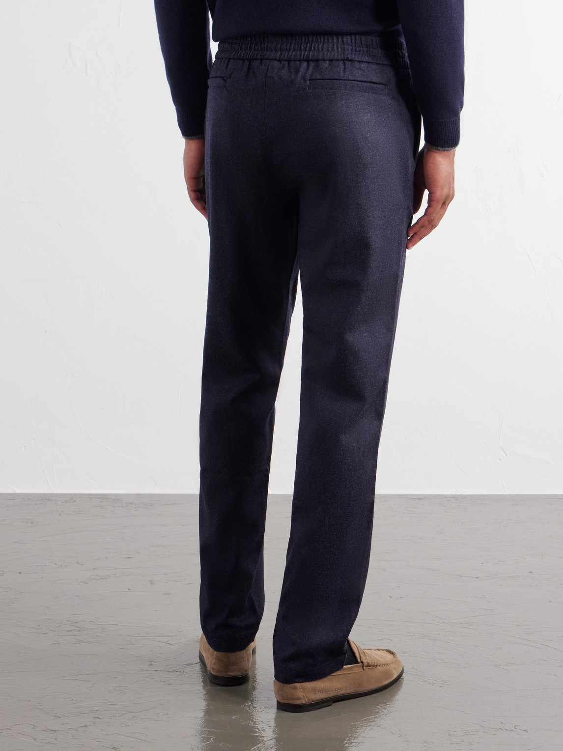 Mindset Straight-Leg Wool-Flannel Drawstring Trousers