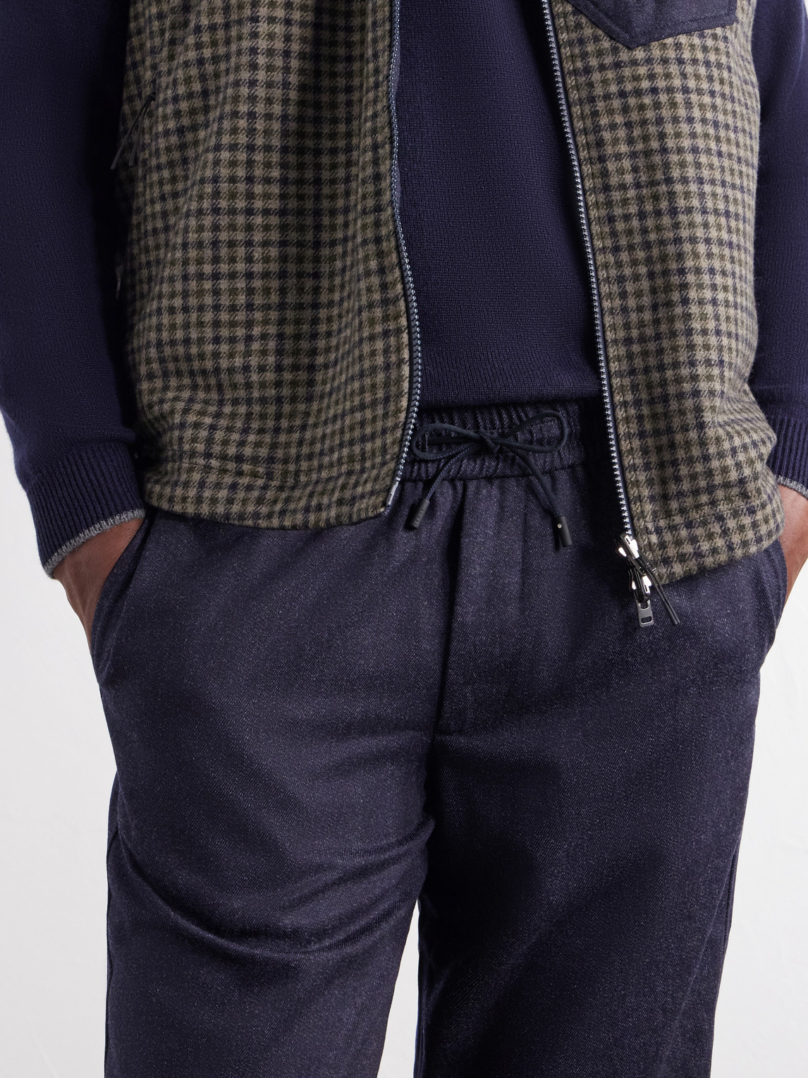 Mindset Straight-Leg Wool-Flannel Drawstring Trousers