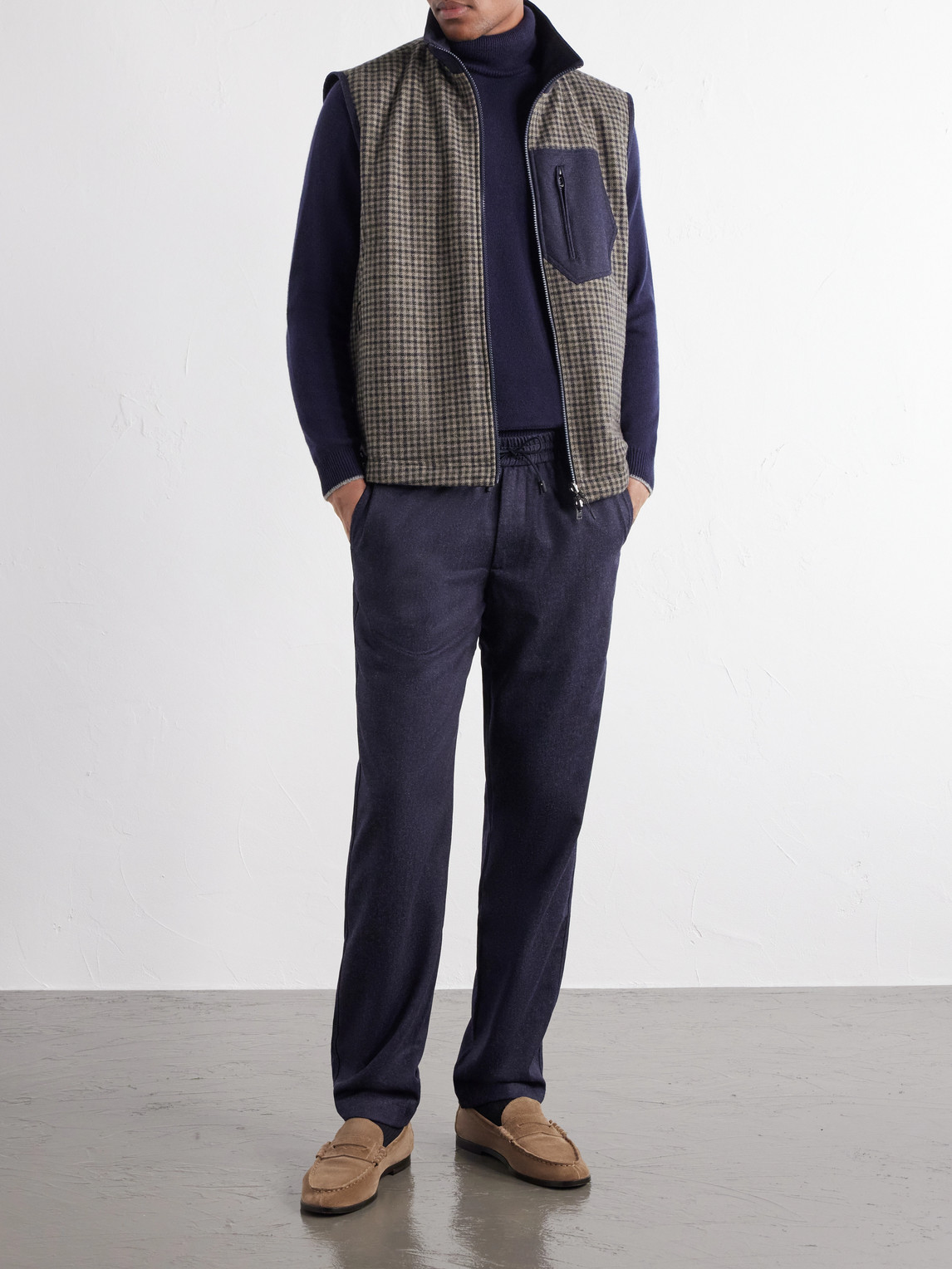 Mindset Straight-Leg Wool-Flannel Drawstring Trousers