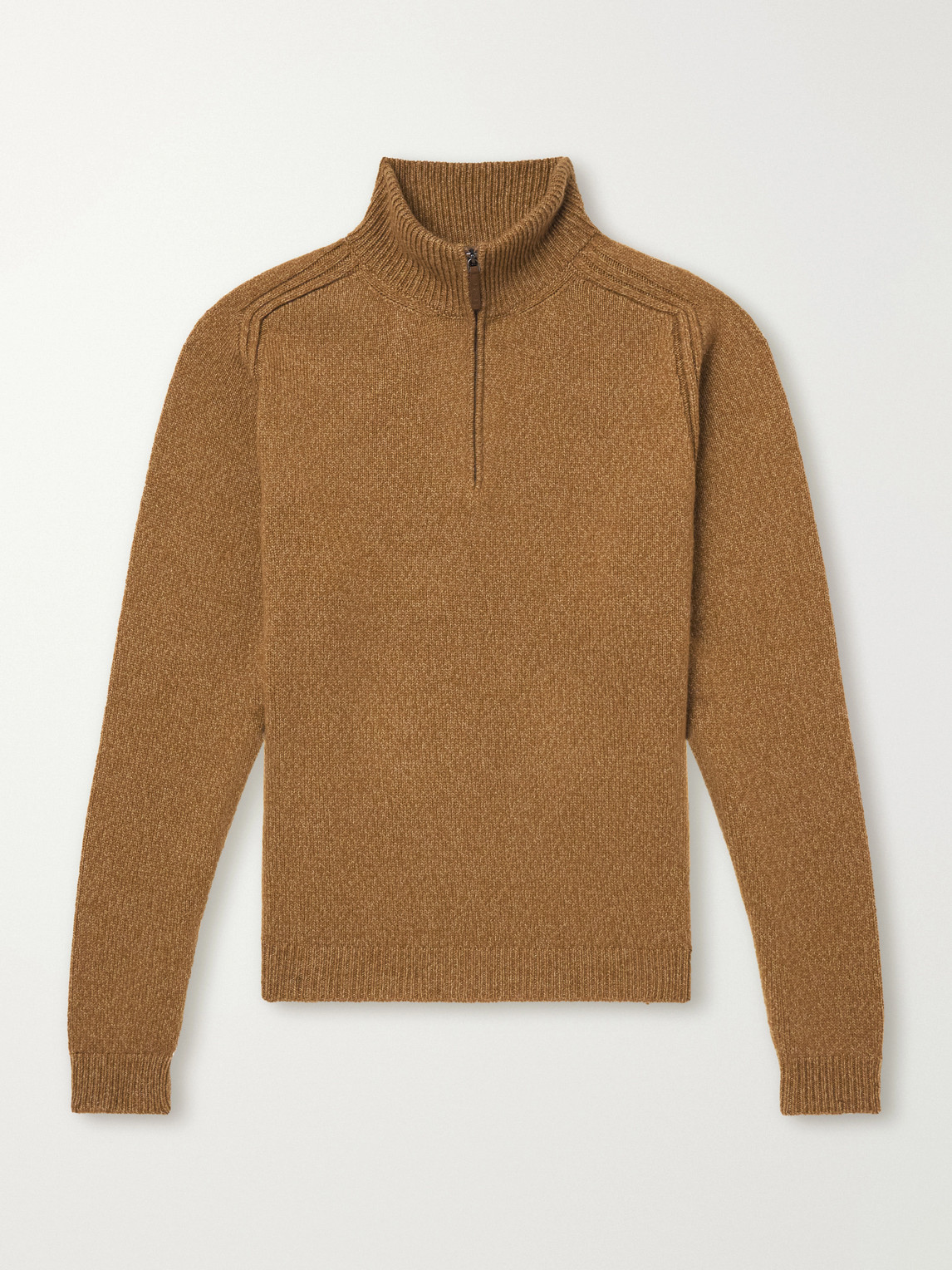 Sease Cashmere Half-zip Sweater In Yellow