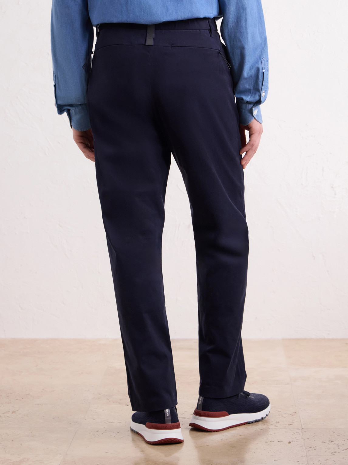 Tech Straight-Leg Cotton-Blend Twill Trousers Chino