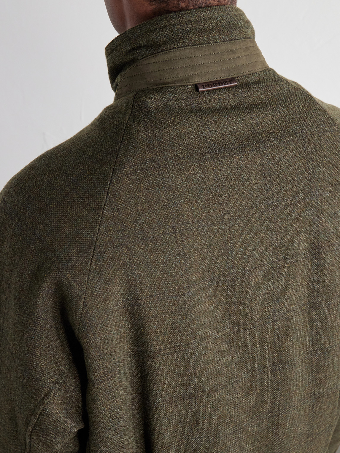 Checked Wool-Tweed Field Coat