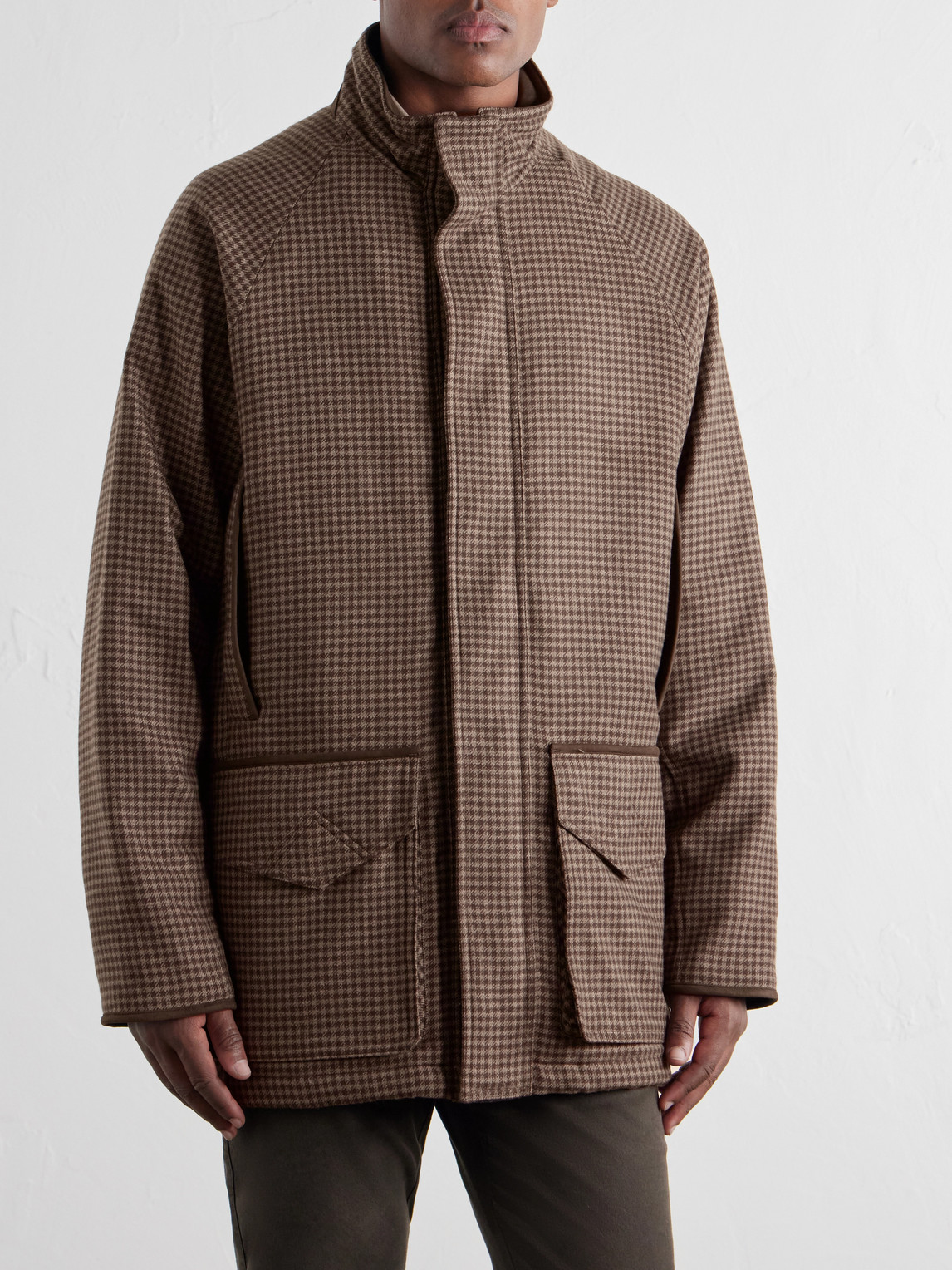 And Cashmere-Blend Tweed Field Coat
