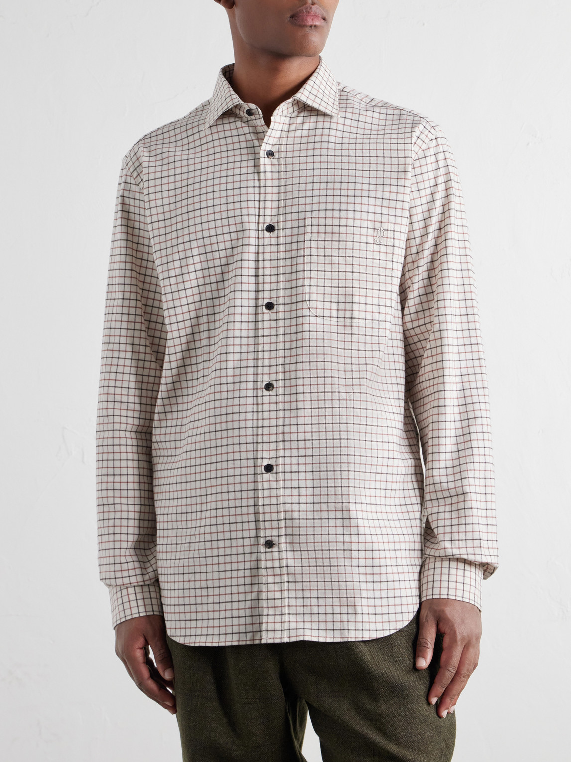 Checked Cotton-Flannel Shirt