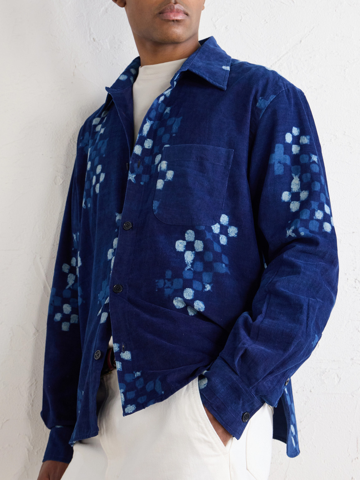 Luis Printed Cotton-Corduroy Shirt