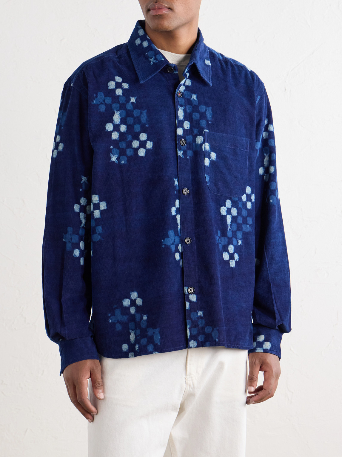Luis Printed Cotton-Corduroy Shirt