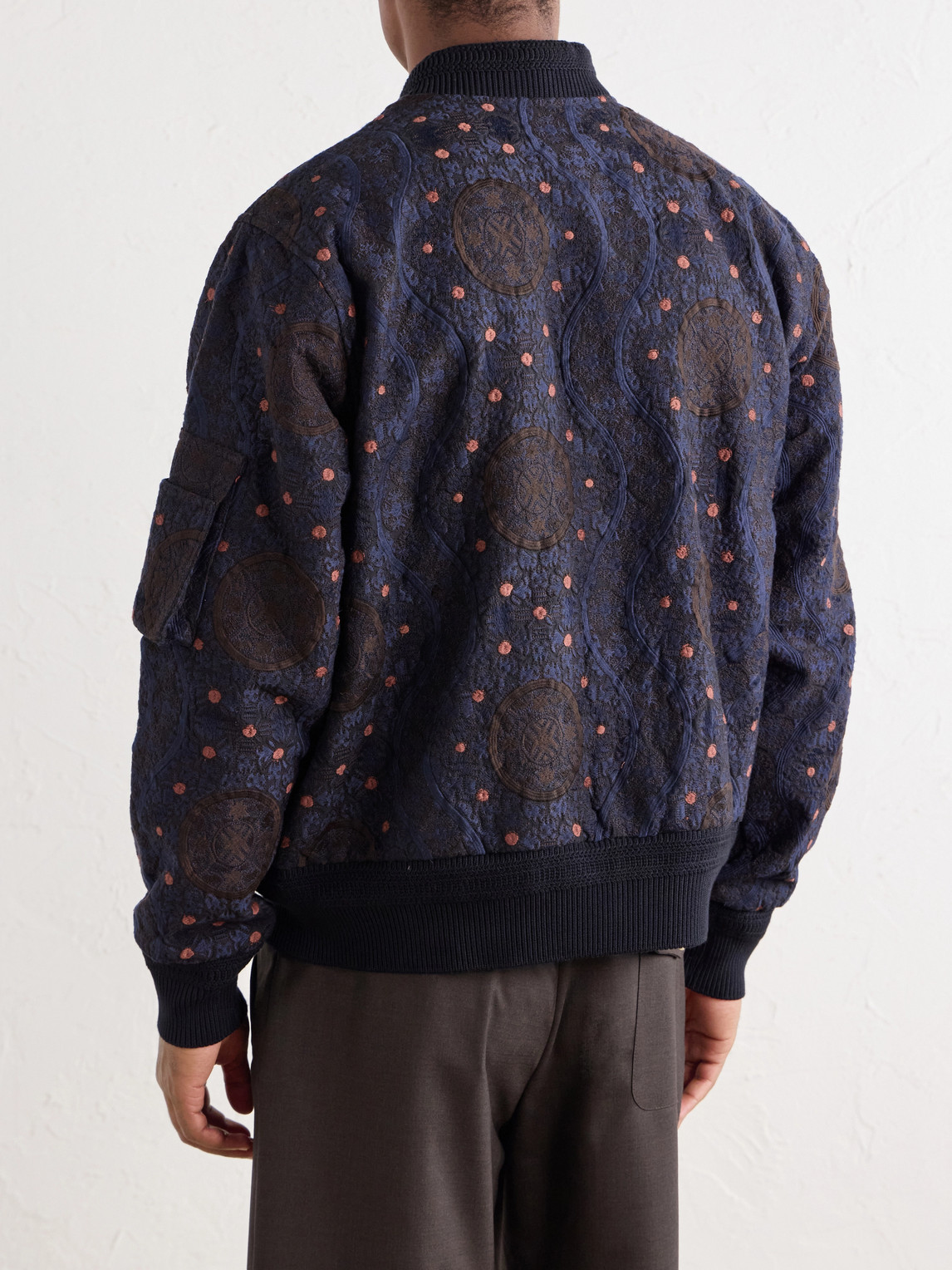 Max Embroidered Cotton Bomber Jacket