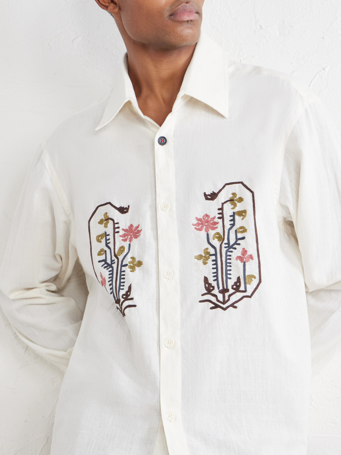 Luis Embroidered Cotton Shirt