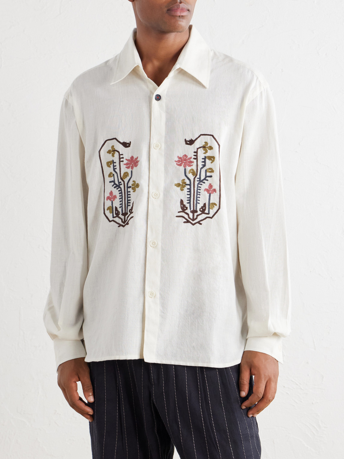 Luis Embroidered Cotton Shirt