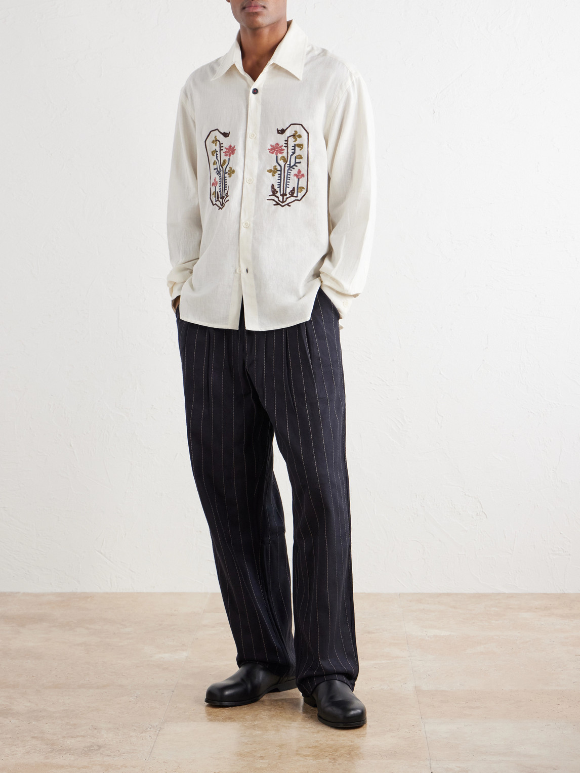 Luis Embroidered Cotton Shirt