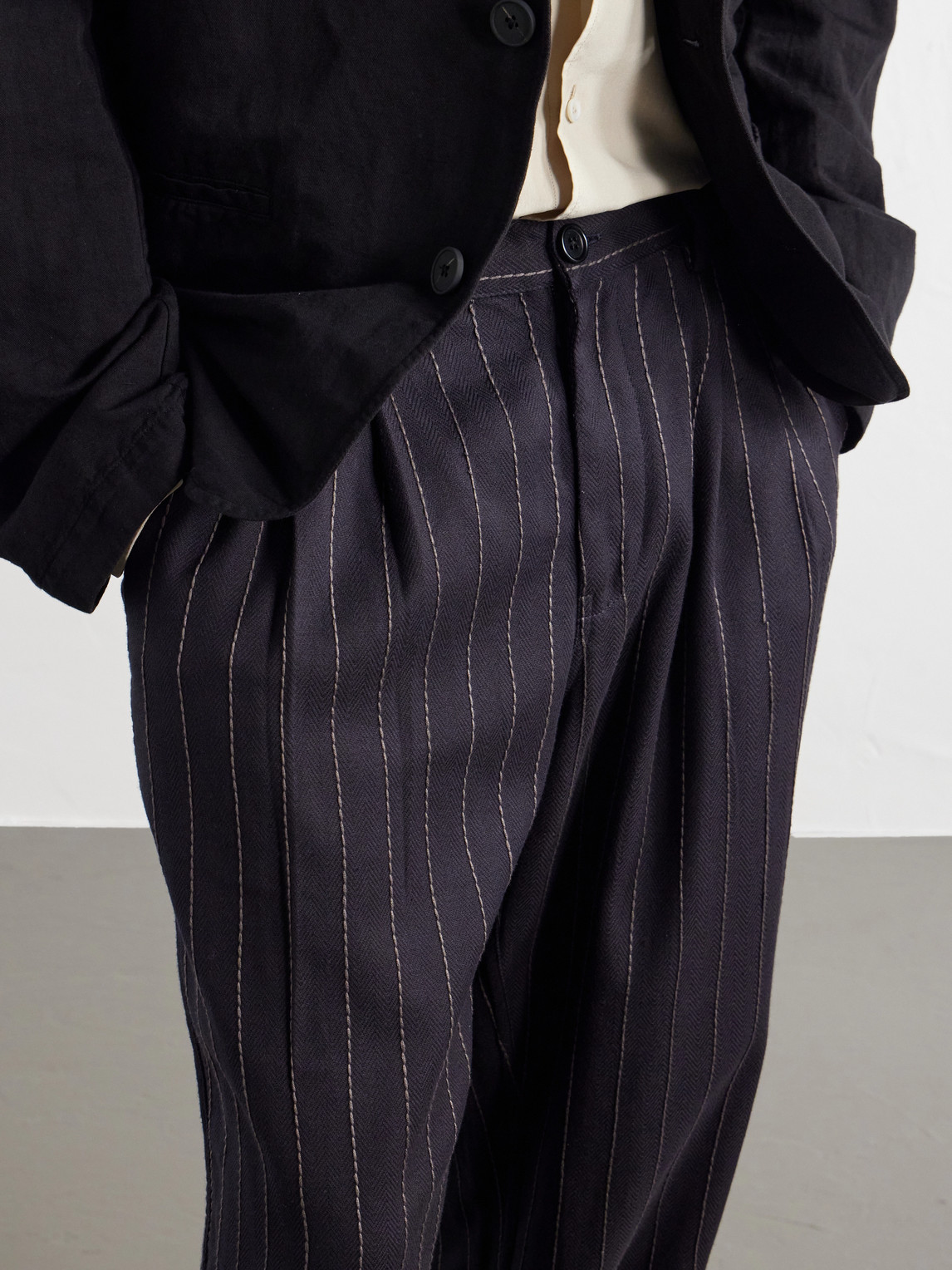 Antonio Straight-Leg Embroidered Cotton Trousers
