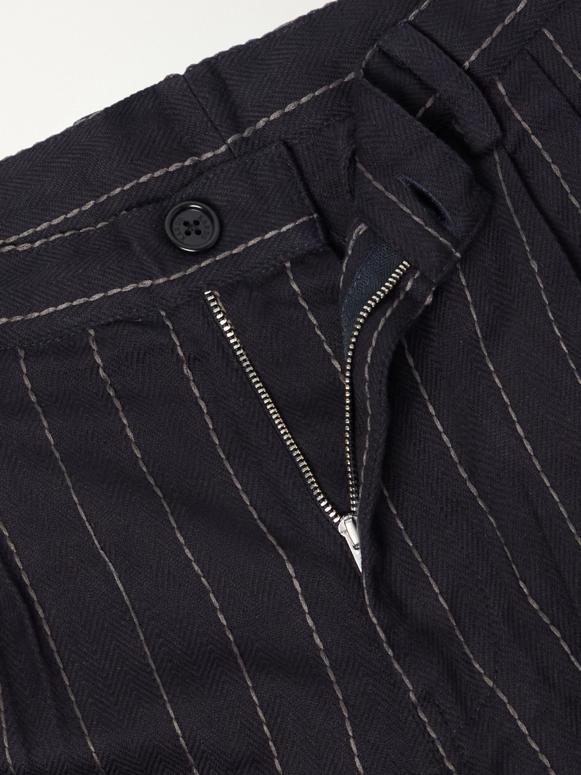 Antonio Straight-Leg Embroidered Cotton Trousers
