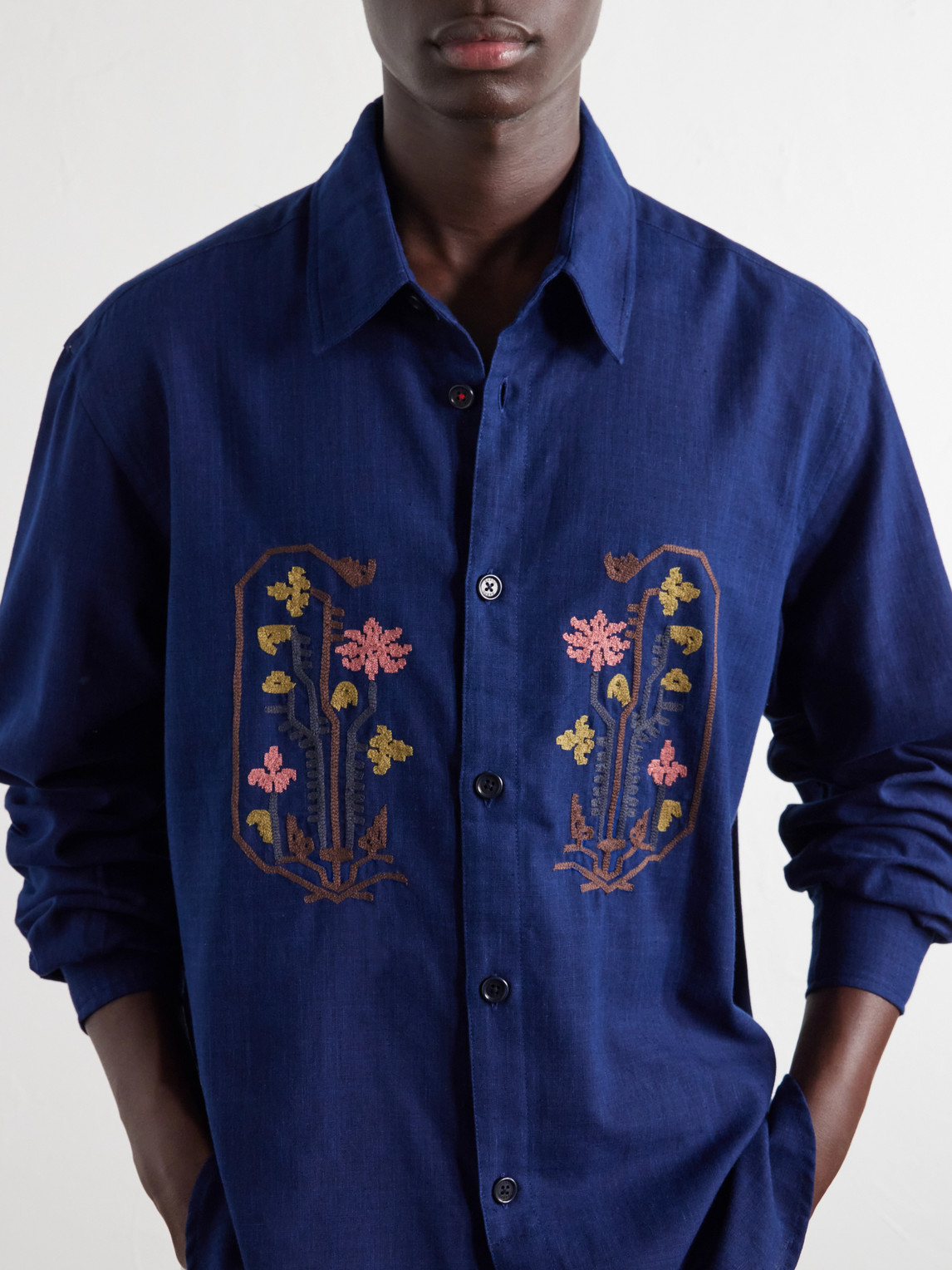 Luis Embroidered Cotton Shirt