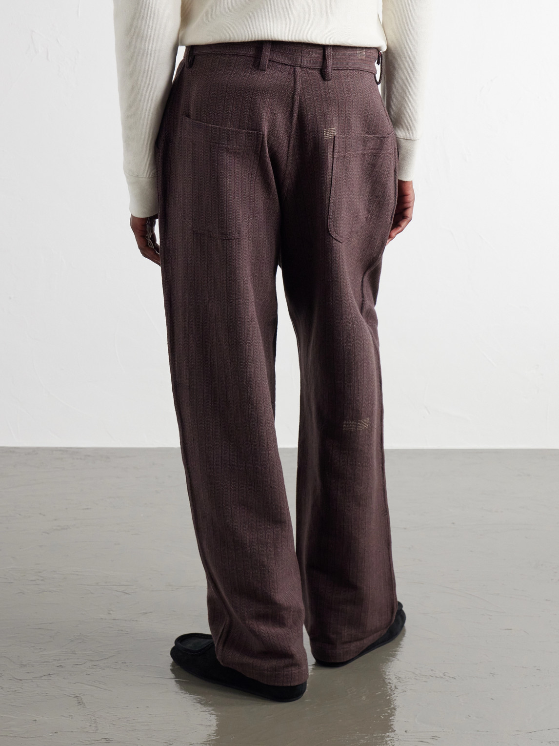 Antonio Straight-Leg Pinstriped Cotton Suit Trousers