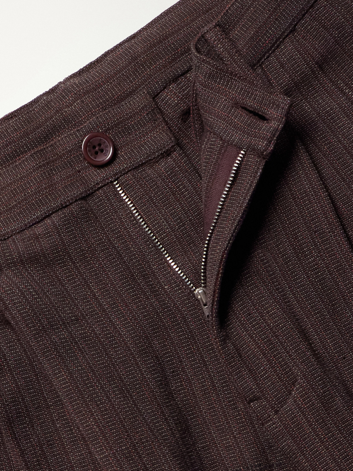 Antonio Straight-Leg Pinstriped Cotton Suit Trousers
