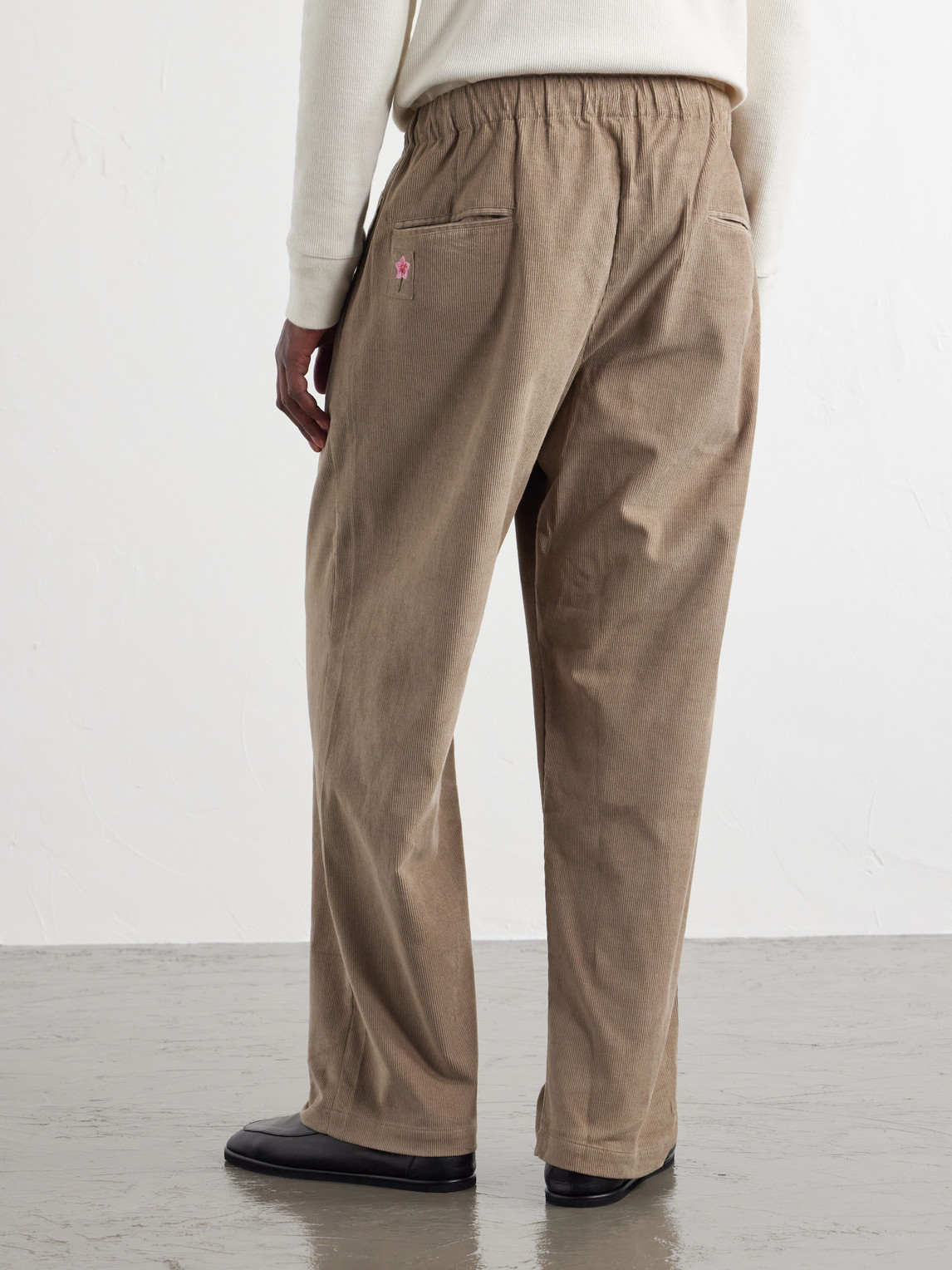 Taka Straight-Leg Emrboidered Cotton- Corduroy