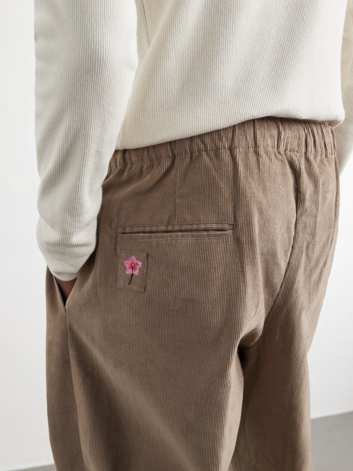 Taka Straight-Leg Emrboidered Cotton- Corduroy