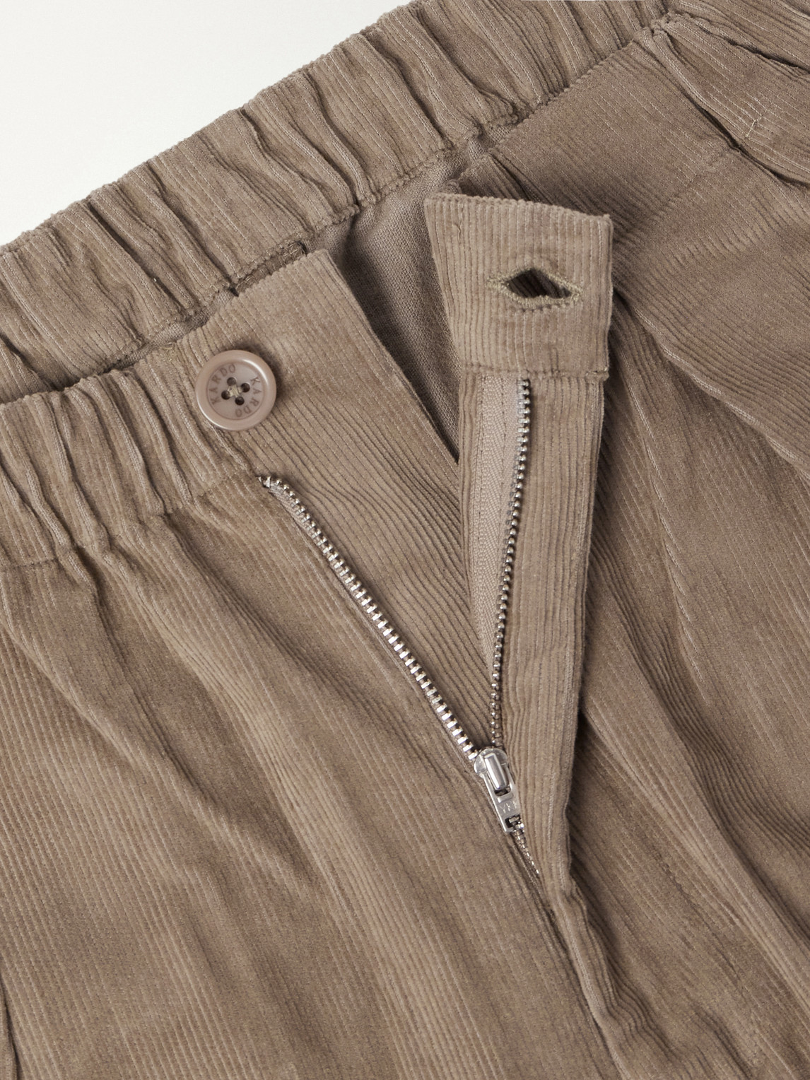 Taka Straight-Leg Emrboidered Cotton- Corduroy