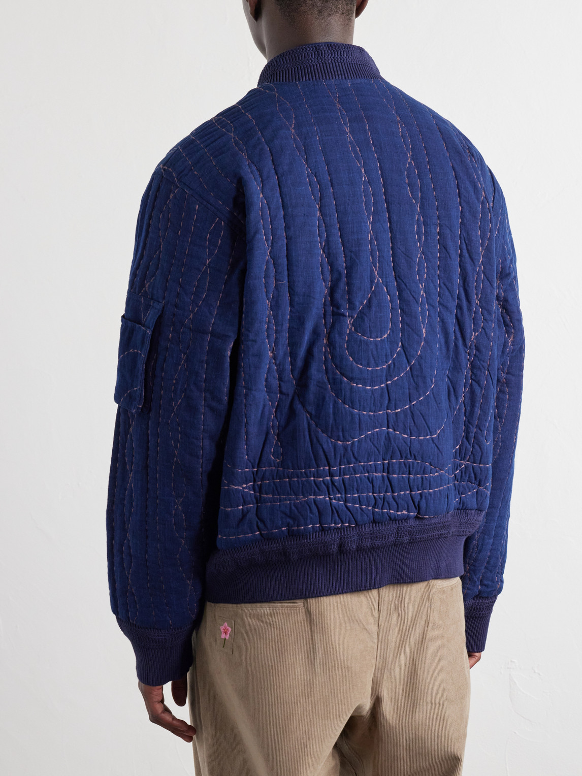 Max Embroidered Cotton Bomber Jacket
