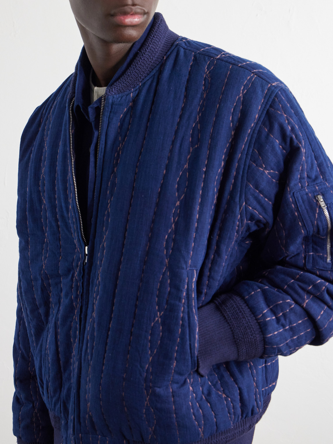 Max Embroidered Cotton Bomber Jacket