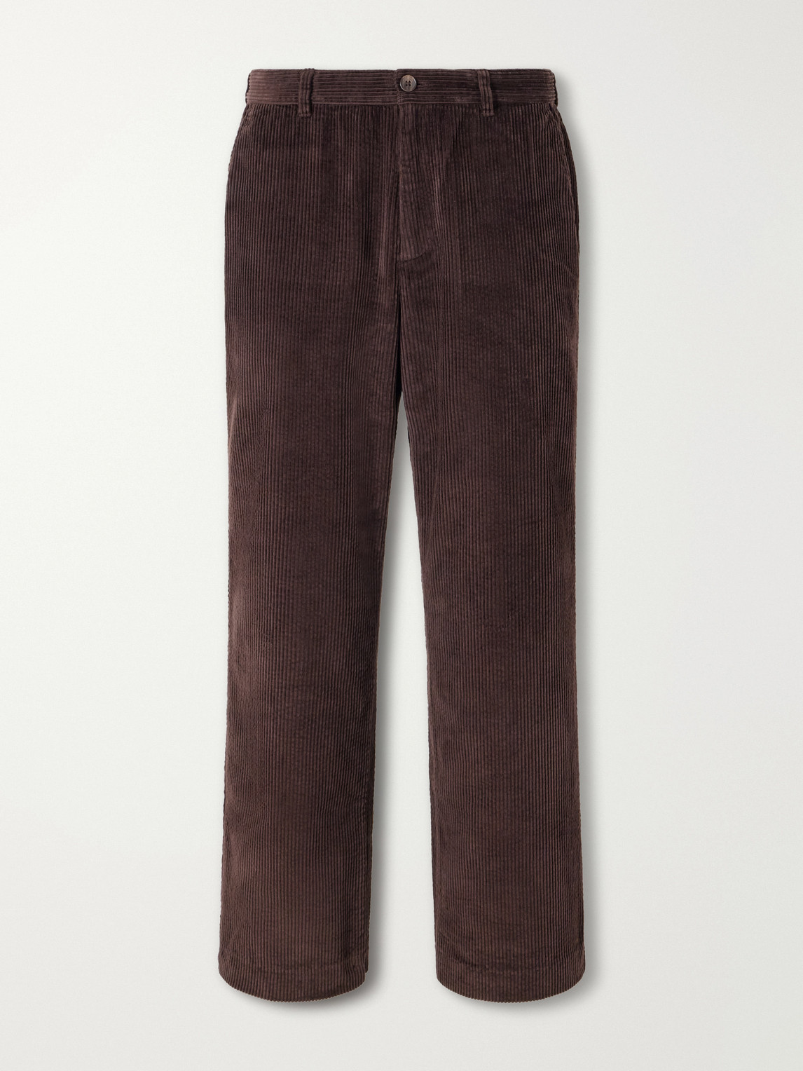 Aimé Leon Dore Wide-leg Cotton-corduroy Trousers In Brown